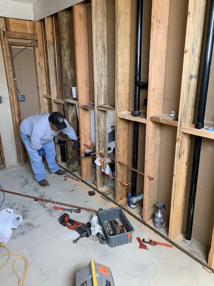 Commercial rough-in plumbing for Gas Line Repair in Hufsmith